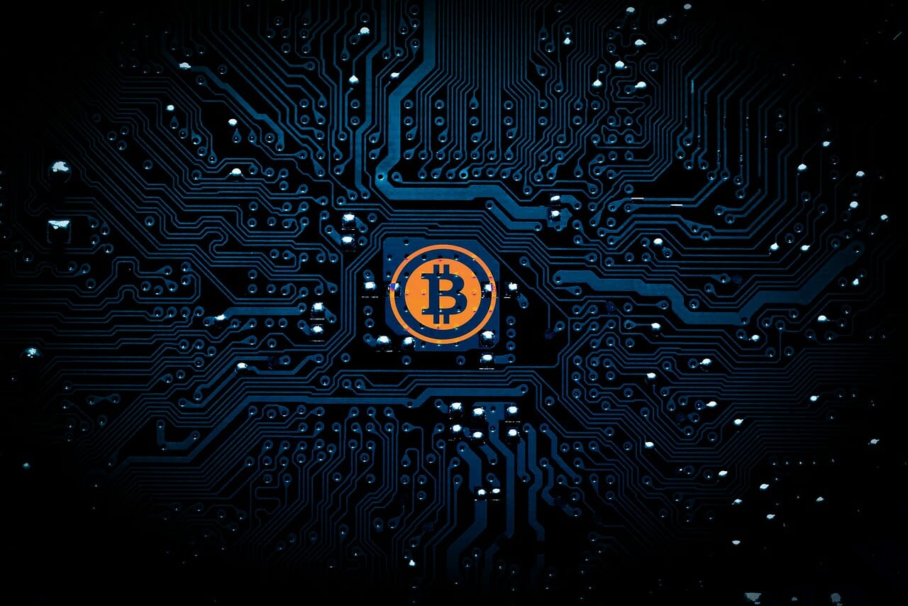 Digitale Währung Bitcoin in der Blockchain