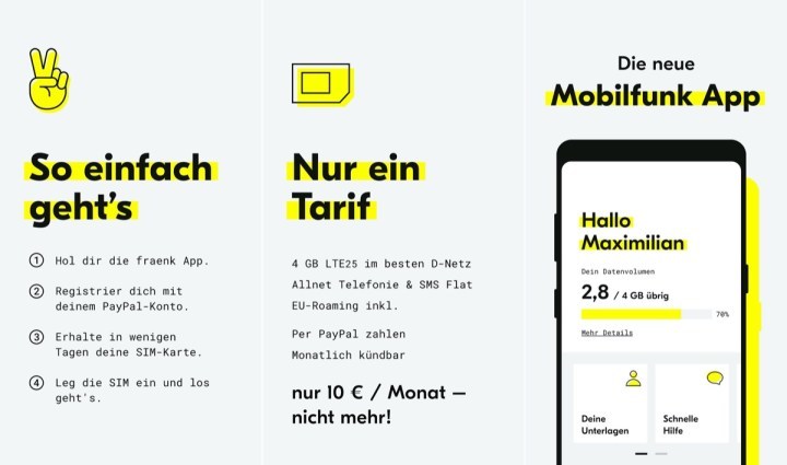 Promocodes - Aktuelle Coupons 10 Fraenk: Die Mobilfunk App aus Deutschland im besten D-Netz mit 5 GB (Telekom-Netz).